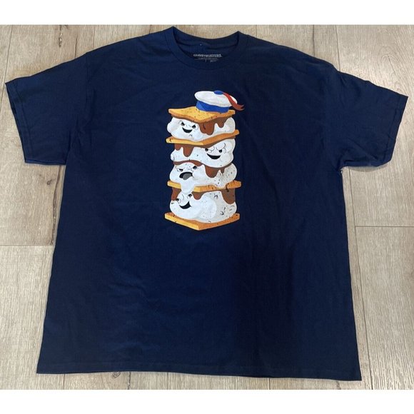 GHOSTBUSTERS AFTERLIFE MINI PUFT  T-SHIRT SZ XL Lootwear Exclusive Blue Tee - Picture 1 of 5